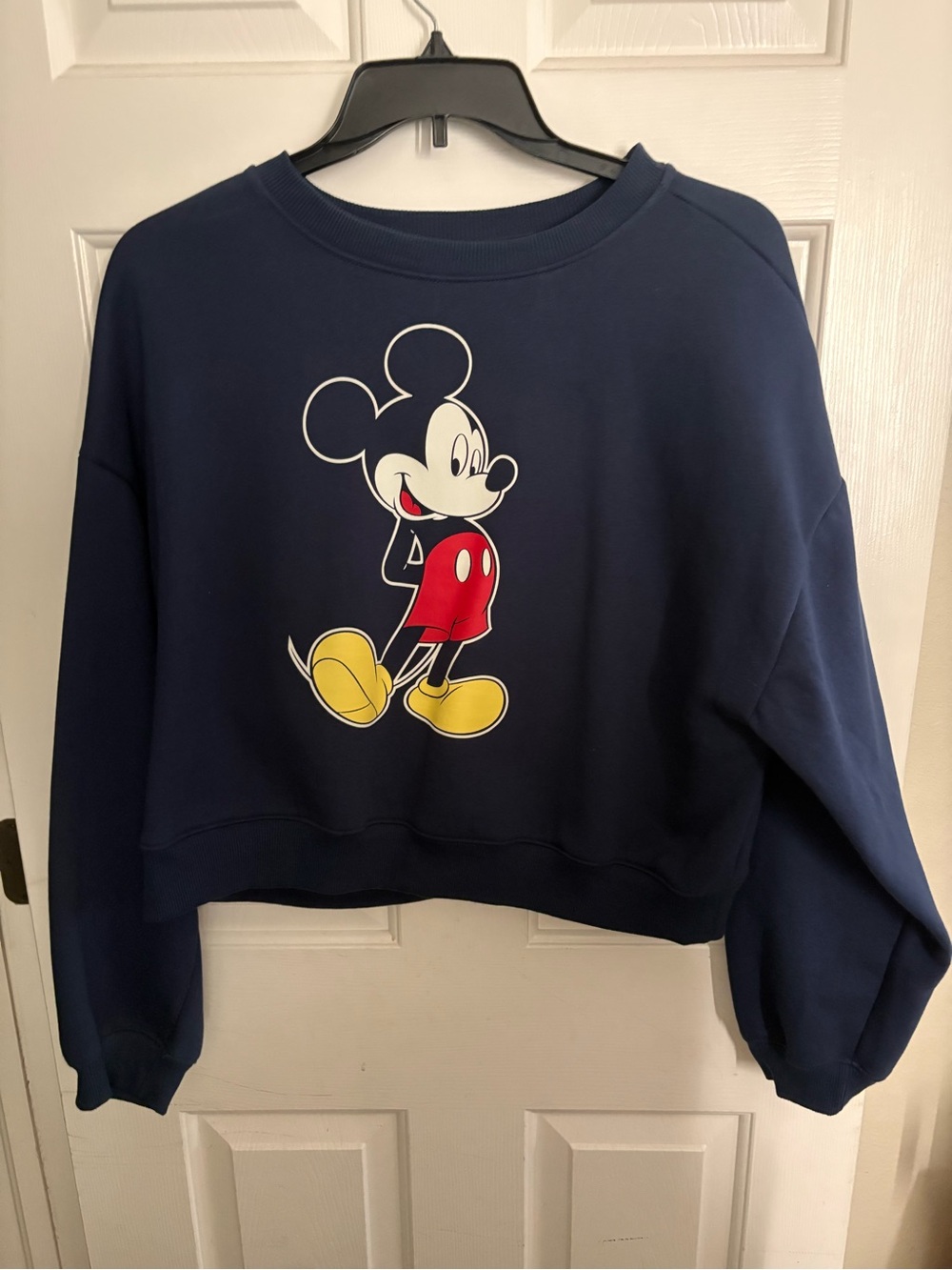 Navy Mickey Mouse Graphic Crewneck Sweatshirt